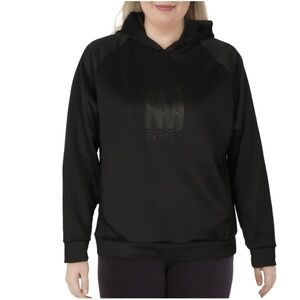 Nicole Miller Sport Women's Scuba Logo Print Activewear Pullover Hoodie